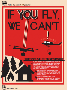 usda no drone near fire