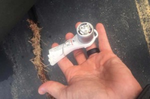 Moteur retrouvé dans une prise d'air d'un hélicoptère de la US Army.